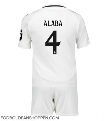 Real Madrid David Alaba #4 Hjemmebanetrøje Børn 2024-25 Kortærmet (+ Korte bukser)